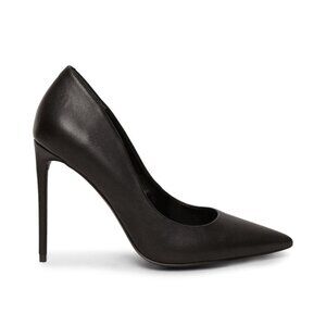 NEW Steve Madden VALA BLACK LEATHER Stiletto Heeled Pumps